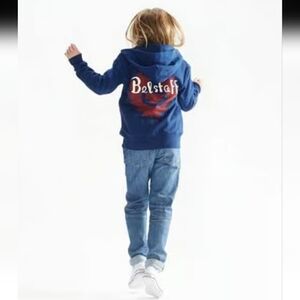 BELSTAFF Kingley Cotton Zip Up Hoodie Sweater Boys Girls Sz 10 Org $120
